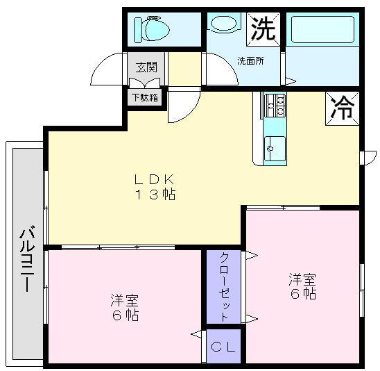 大阪府和泉市富秋町１ 信太山駅 2LDK アパート 賃貸物件詳細