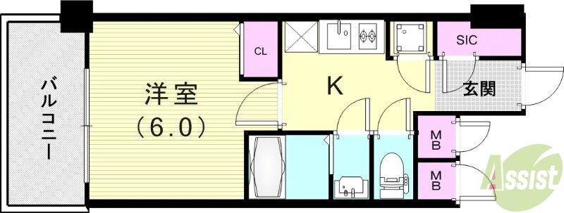 兵庫県神戸市兵庫区羽坂通３ 兵庫駅 1K マンション 賃貸物件詳細
