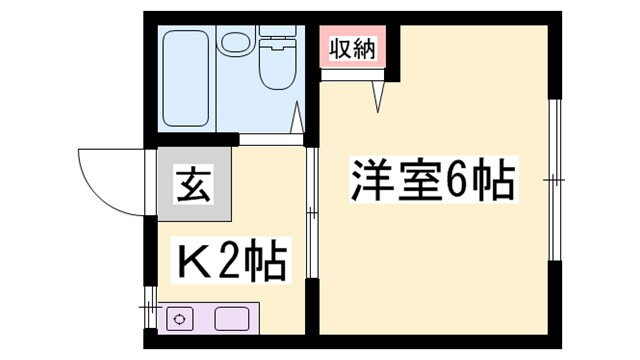 兵庫県姫路市田寺東３ 姫路駅 1K アパート 賃貸物件詳細
