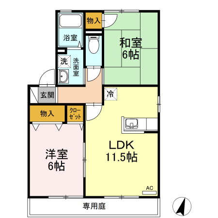 岡山県総社市溝口 総社駅 2LDK アパート 賃貸物件詳細