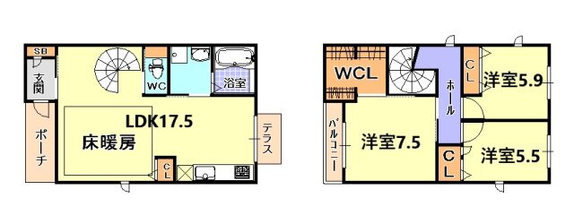 兵庫県芦屋市松浜町 芦屋駅 3LDK アパート 賃貸物件詳細