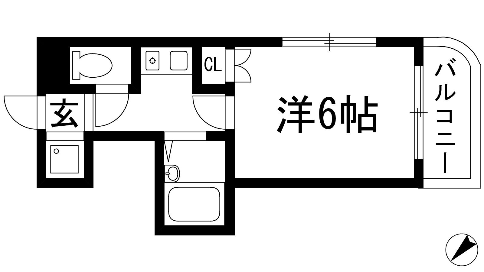 エレガンス高木２号館 2階 1K 賃貸物件詳細