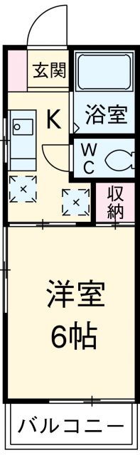 サンパレス大川Ｉ 2階 1K 賃貸物件詳細