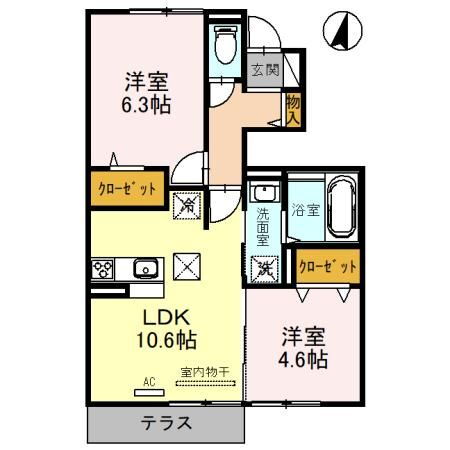 兵庫県神戸市東灘区西岡本４ 住吉駅 2LDK アパート 賃貸物件詳細