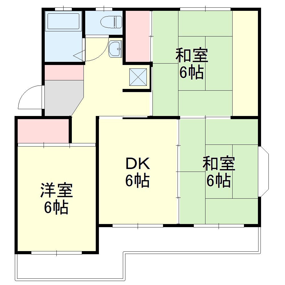 ハイツ高橋 2階 3DK 賃貸物件詳細