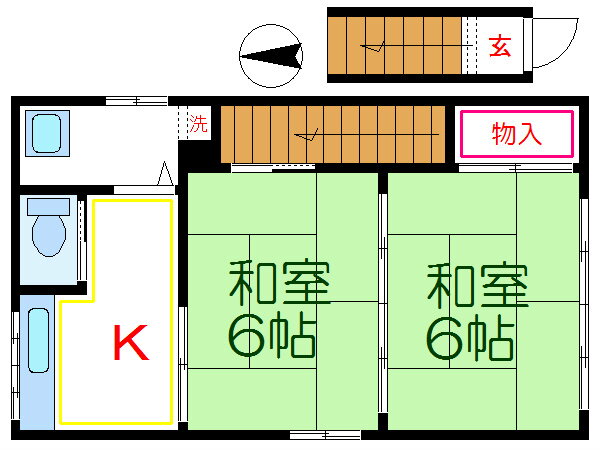 東京都足立区千住大川町 北千住駅 2K アパート 賃貸物件詳細