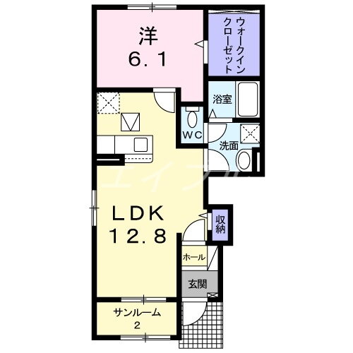 岡山県倉敷市船穂町船穂 新倉敷駅 1LDK アパート 賃貸物件詳細