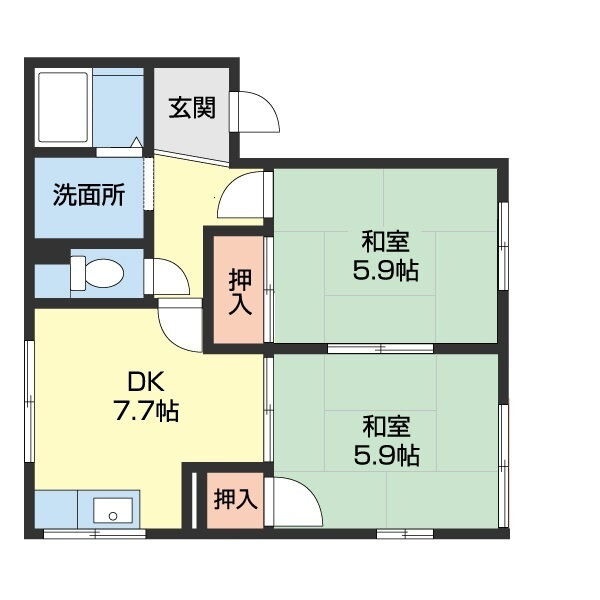 和歌山県有田市糸我町西 紀伊宮原駅 2DK アパート 賃貸物件詳細