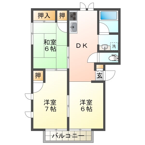 兵庫県神戸市垂水区青山台３ 垂水駅 3DK アパート 賃貸物件詳細