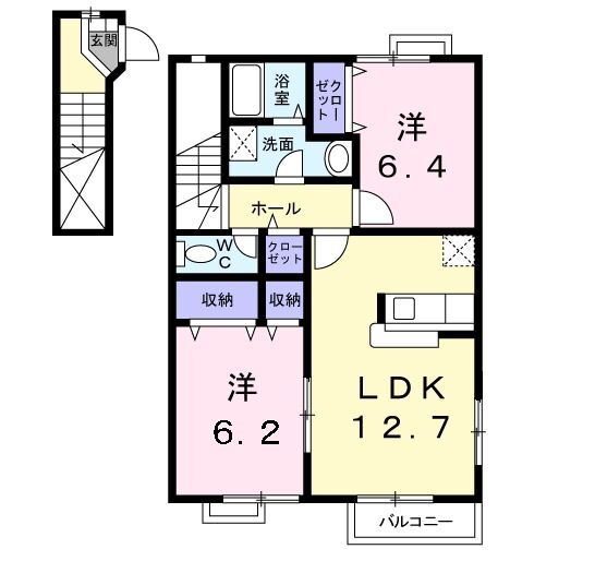 グラン　ヴェルジェＢ 2階 2LDK 賃貸物件詳細