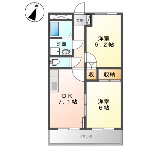 岡山県総社市井尻野 総社駅 2DK アパート 賃貸物件詳細