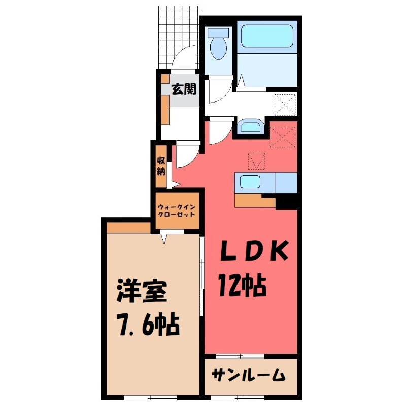 茨城県古河市新久田 古河駅 1LDK アパート 賃貸物件詳細
