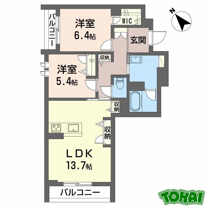 ベレオ松阪中央 2階 2LDK 賃貸物件詳細