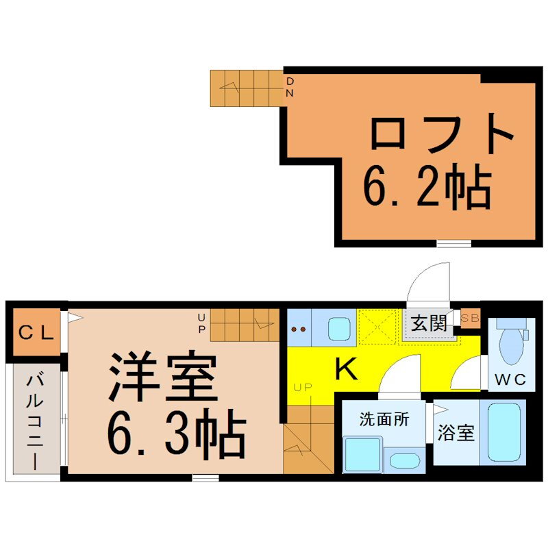 愛知県名古屋市熱田区六番２ 六番町駅 1K アパート 賃貸物件詳細