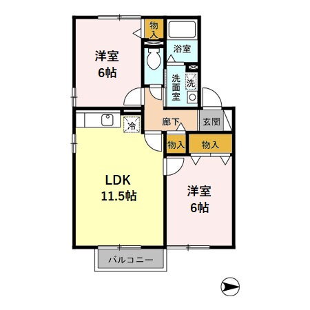 石川県能美市泉台町西 小松駅 2LDK アパート 賃貸物件詳細