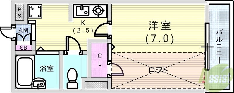 兵庫県神戸市灘区天城通１ 六甲駅 1K マンション 賃貸物件詳細