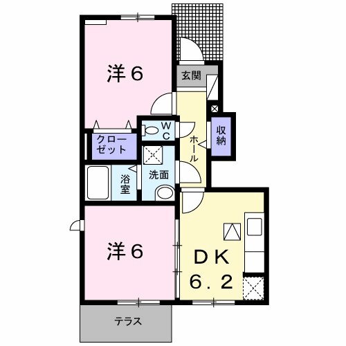 福岡県小郡市小板井 西鉄小郡駅 2DK アパート 賃貸物件詳細