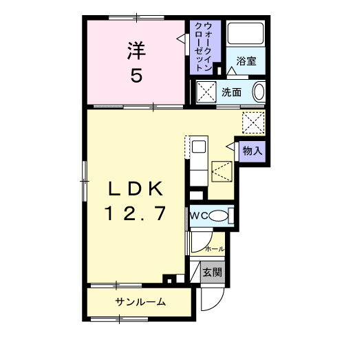 キイライシャン 1階 1LDK 賃貸物件詳細