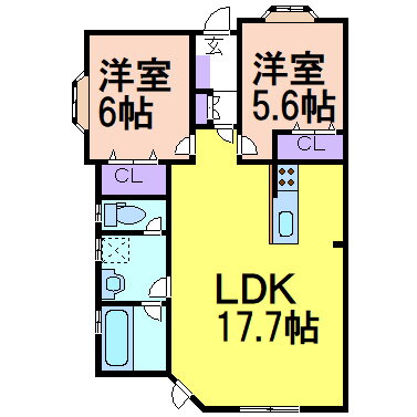 栃木県鹿沼市西茂呂３ 鹿沼駅 2LDK アパート 賃貸物件詳細