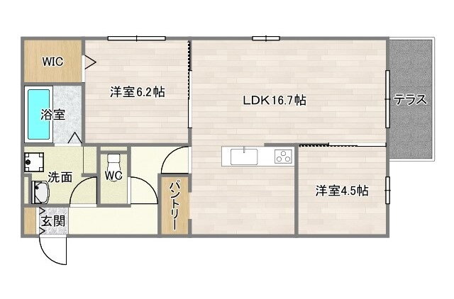 大阪府大阪市阿倍野区西田辺町２ 鶴ケ丘駅 2LDK アパート 賃貸物件詳細