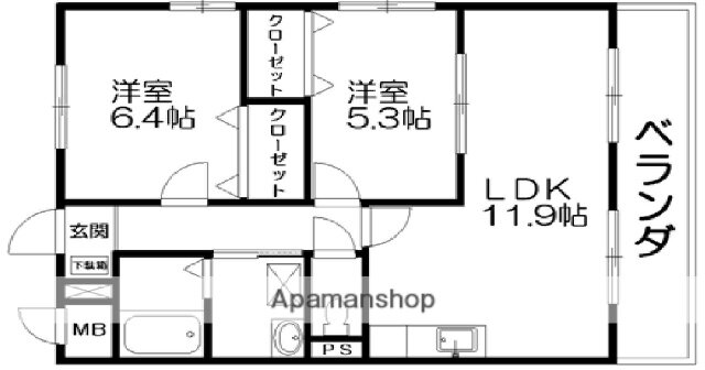 滋賀県東近江市東沖野３ 八日市駅 2LDK マンション 賃貸物件詳細