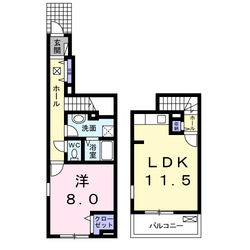 山梨県甲府市蓬沢１ 南甲府駅 1LDK アパート 賃貸物件詳細