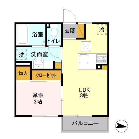 エスポワールＳ 1階 1LDK 賃貸物件詳細