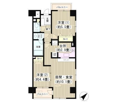 神奈川県川崎市川崎区池田１ 川崎駅 2LDK マンション 賃貸物件詳細