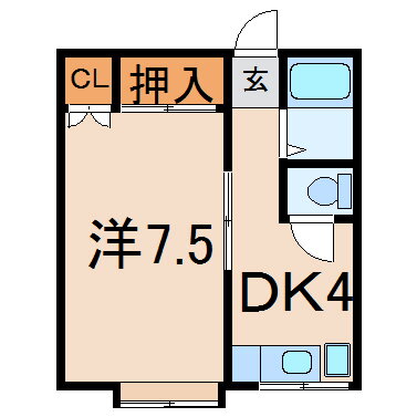 コーポフレンズ 2階 1DK 賃貸物件詳細