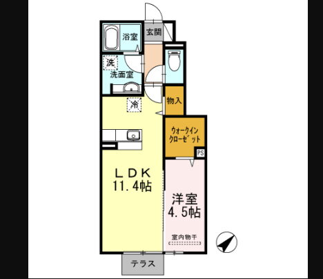 ラシーヌＹｕｇａｗａ　Ｂ棟 1階 1LDK 賃貸物件詳細