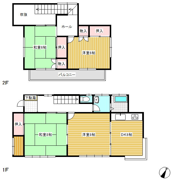 茨城県牛久市南６ 牛久駅 4DK 一戸建て 賃貸物件詳細