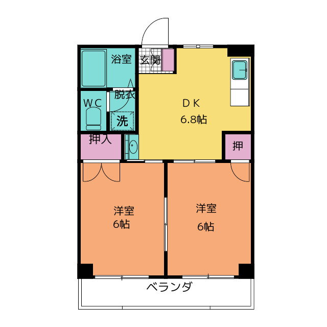愛知県日進市赤池３ 赤池駅 2DK マンション 賃貸物件詳細
