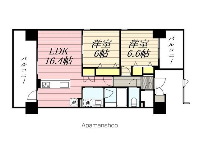 福岡県福岡市中央区今泉２ 薬院大通駅 2LDK マンション 賃貸物件詳細