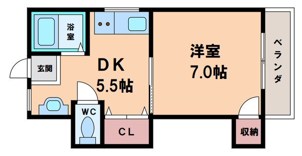 千船ハイツ 4階 1DK 賃貸物件詳細