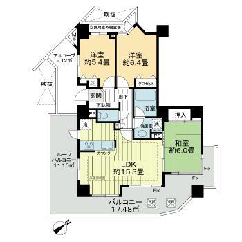 レクセルマンション西国分寺 12階 3LDK 賃貸物件詳細