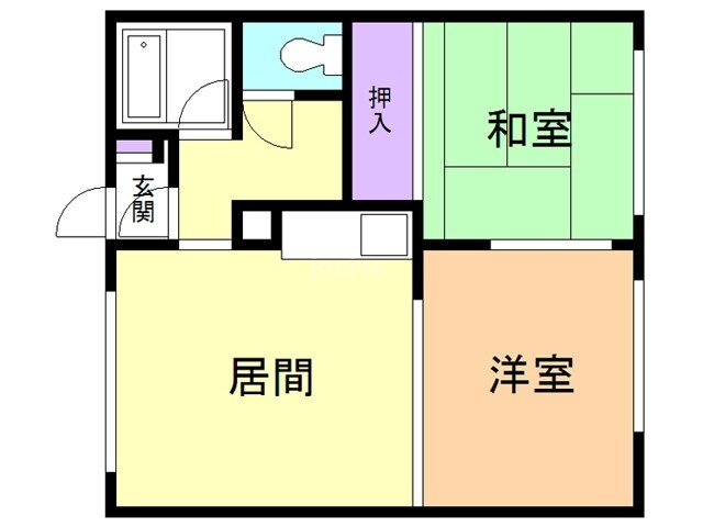 北庄ハイツ 1階 2DK 賃貸物件詳細