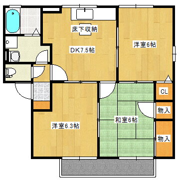 広島県広島市安佐南区東原２ 西原駅 3DK アパート 賃貸物件詳細