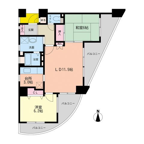 大阪府大阪市天王寺区松ケ鼻町 桃谷駅 2LDK マンション 賃貸物件詳細