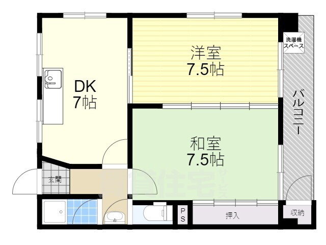 豊中ローズハイツ 3階 2DK 賃貸物件詳細
