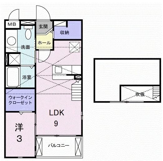 アラン　コート 2階 1DK 賃貸物件詳細