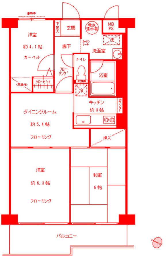 コトー横浜星川二番館 2階 3DK 賃貸物件詳細