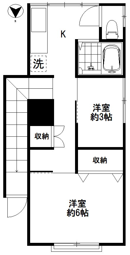 東京都中野区若宮１ 野方駅 2K アパート 賃貸物件詳細