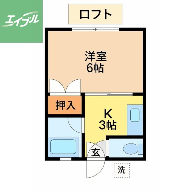 サンヒル立山 2階 1K 賃貸物件詳細