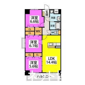 福岡県福岡市中央区平尾２ 西鉄平尾駅 3LDK マンション 賃貸物件詳細