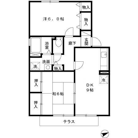 大阪府松原市田井城４ 高見ノ里駅 2DK アパート 賃貸物件詳細