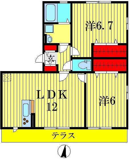 東京都葛飾区南水元２ 金町駅 2LDK アパート 賃貸物件詳細