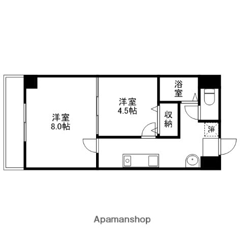 岡山県岡山市南区浜野２ 清輝橋駅 2K マンション 賃貸物件詳細