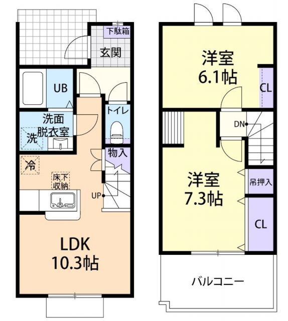 栃木県足利市小俣町 小俣駅 2LDK アパート 賃貸物件詳細