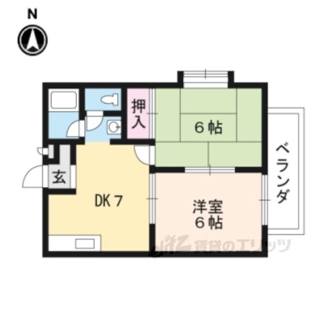 京都府京都市左京区岩倉南池田町 国際会館駅 2DK アパート 賃貸物件詳細