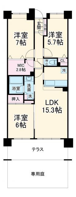 神奈川県横浜市港北区樽町２ 綱島駅 3LDK マンション 賃貸物件詳細